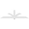 Ekena Millwork Redmond Architectural Grade PVC Gable Bracket, 108"W x 31 1/2"H x 6"D x 6"F, 7/12 Pitch GBP108X32X0606RED00 - alternate 2
